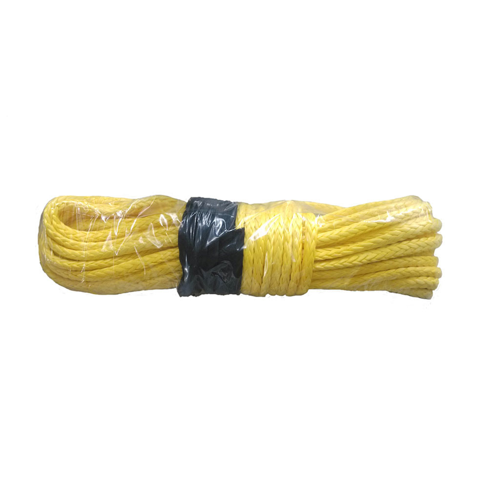 10MM 3/8" * 30M 100ft黄色いUHMWPEの総合的なウィンチ ロープ自動車の部品