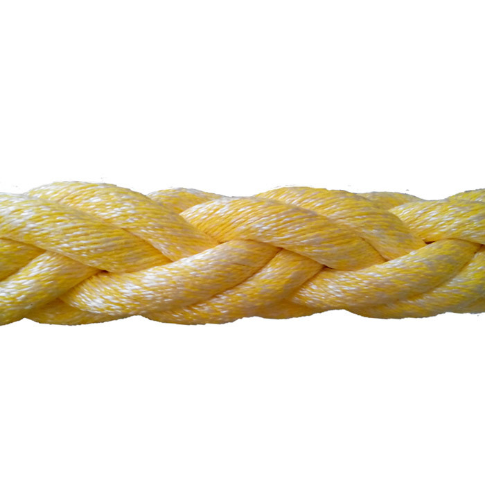 Yellow Eight Strand Mixed Rope PP Polyester Compounded 64mm 8" X 220m 720ft